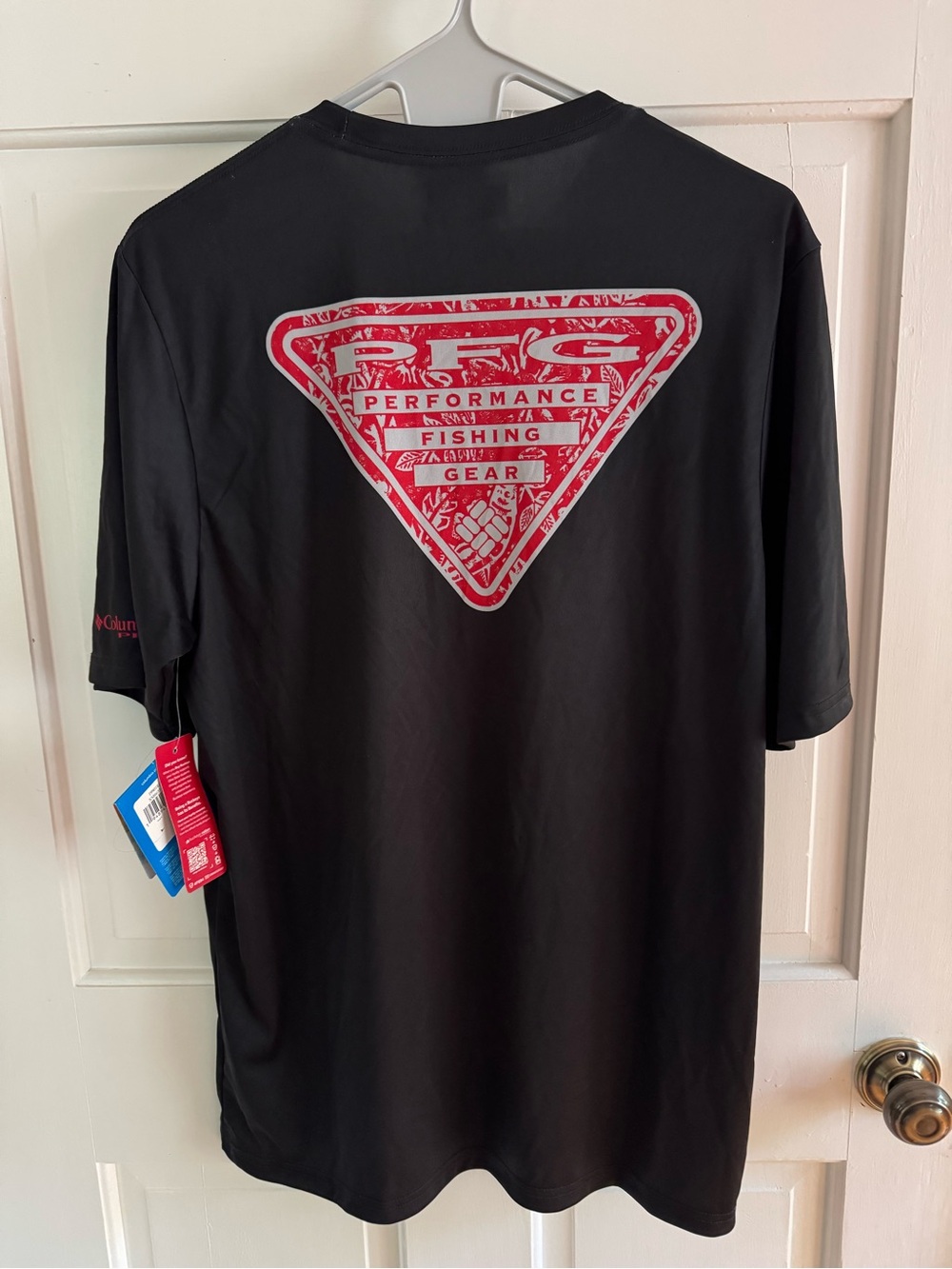 Ohio State Columbia Black Short-Sleeve PFG Tee with Red Back